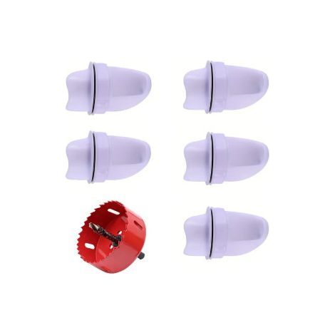 Fournitures d'alimentation de volaille Bricolage étanche à la Pluie Port d'alimentation de volaille Kit d'alimentation par gravité for seaux barils bacs bacs (Color : 5 Ports 1 HOL (1/5)