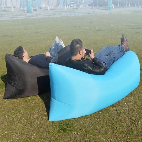 Canapé-lit gonflable d'extérieur pour la plage et les loisirs nautiques, canapé pliant, sac de couchage, couverture, coussin (1/5)