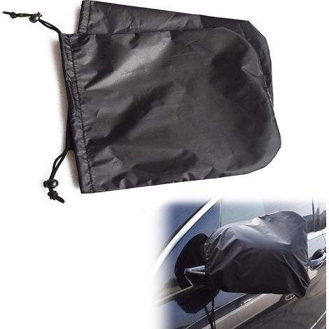 Schneeschutzhülle für Auto-Seitenspiegel, Schutzhülle für Außenspiegel, Spiegelabdeckung, Spiegelschutztasche, 1 Paar, Schwarz (1/5)