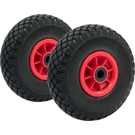 STI 2 x Ruote Piena Antiforatura per Carrello Porta Pacchi porta casse diametro 3.00-4 260x85