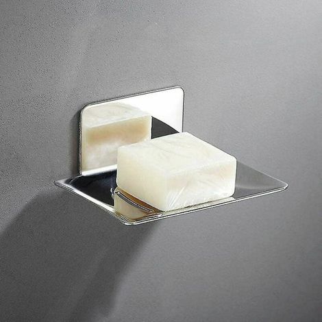 Porte-savon en acier inoxydable 304 3m porte-savon moderne finition chrome auto-adhsive pour salle de bain YYV