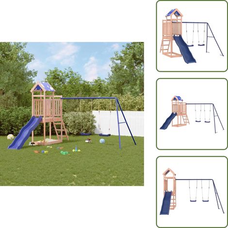Tobogán infantil - vidaXL Parque infantil de exterior madera maciza Douglas3156935 - Columpios infantiles