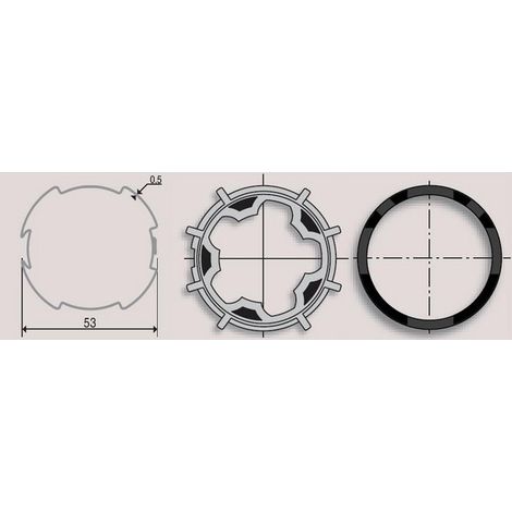Adaptations moteur Somfy - Axe Deprat Ø53mm 9013091 pour Moteur Ø50mm