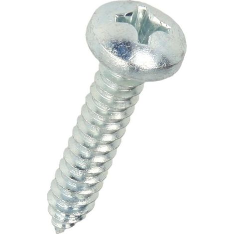 Vis à tôle galvanisée Ø 3,5 x 13 mm à tête bombée et empreinte cruciforme
