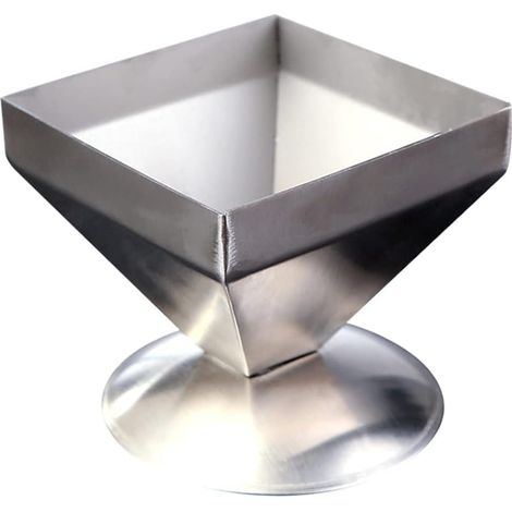 Molde piramidal de acero inoxidable, molde piramidal para pasteles, molde piramidal para arroz, molde piramidal para alimentos, bandeja de metal para servir en casa, restaurante, cocina (Pagoda cuadra
