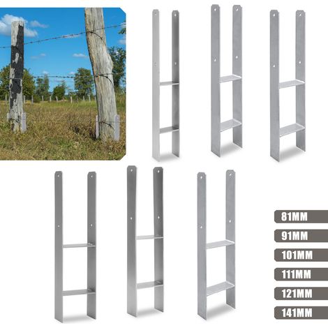 TolleTour 101 mm 2x Ancoraggio professionale per pali in metallo – resistente alla corrosione e stabile per tettoie, recinzioni e sottostrutture