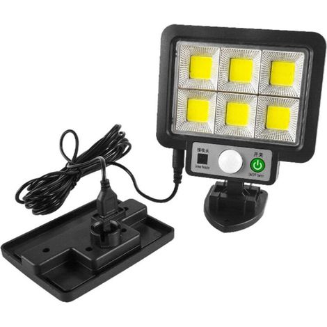 Lampe solaire séparée 72COB avec capteur de mouvement, lampe de jardin extérieure 56LED pour cour et garage (1/2)