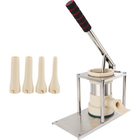 Machine à fabriquer des saucisses, verticale, manuelle, en acier inoxydable ABS, faite maison, avec 4 Tubes de farce, pour la cuisine domestique (1/5)