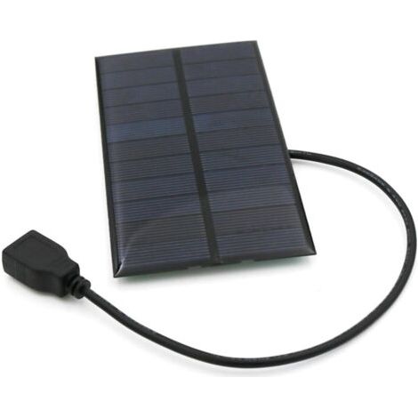 Generic Panneau solaire 1,65 W, mini panneau solaire USB 5,5 V/300 mA, chargeur de panneau solaire USB, kit de panneau solaire avec matériau PET pour smartphone (1/5)