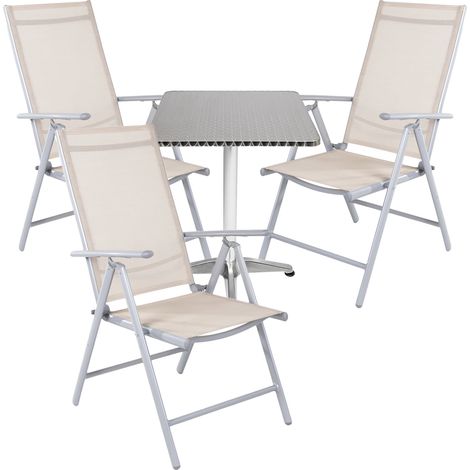 Bistrogarnitur 4-teilig Aluminium / Silber / Schwarz-M537504+3xMMC5000B (1/5)