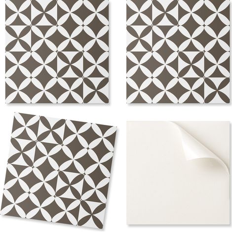 Azulejos de vinilo autoadhesivos para cocina con estampado geom茅trico abstracto, 4x50x50 cm.