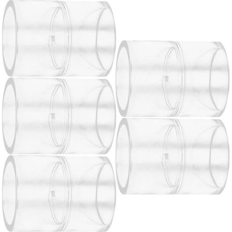 Lot de 5 Connecteurs Droits en Acrylique Transparent, Raccords Tuyau D'arrosage Diamètre Intérieur 32 Mm, Adaptateurs pour Aquarium, Bassin et Réparation Plomberie, Connexion - (1/5)