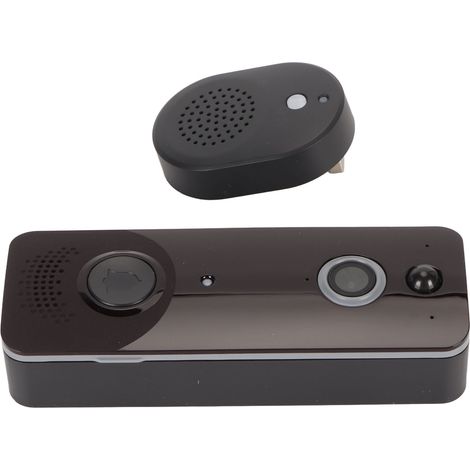 Sonnette vidéo bidirectionnelle avec audio, vidéo HD et vision nocturne, caméra sans fil intelligente WiFi pour la surveillance intérieure et extérieure (1/5)