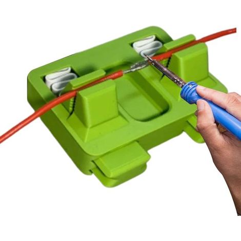 Ayuda para soldar - Tercera mano - Instalación de cables - Soporte magnético - 7x5x3 cm - Negro (1/5)