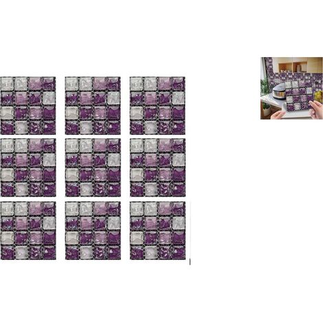 Lot de 30 autocollants muraux pour carrelage 10x10 cm décoratifs pour salle de bain et cuisine (1/5)