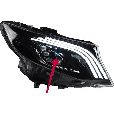 Conjunto de faros delanteros, tecnología LED, luces de circulación diurna, para bombillas halógenas originales, volante a la izquierda. (1/2)