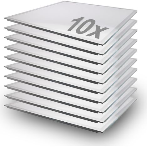 Bituxx 10x LED Decken Panel Deckenbeleuchtung Deckenleuchte flach 60x60 Kaltweiß 6500K 48W (1/5)