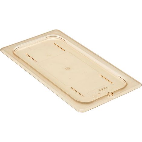 Couvercle plat GN 1/3 - Haute température - 17.6 x 32.5 cm - Ambre - Lot de 6 - Cambro