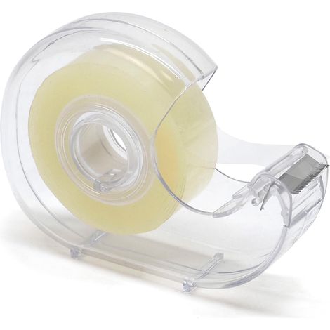 Ruban adhésif transparent avec Dévidoir, haut pouvoir adhésif, largeur 19 mm rouleau de 33m épaisseur 50 microns Brillant (1/4)
