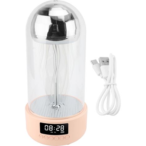 Lampe Méduse Haut-Parleur Multifonctionnel Rechargeable 7 Couleurs Veilleuse Technologie 5.0 pour Chambre Roseate (1/5)