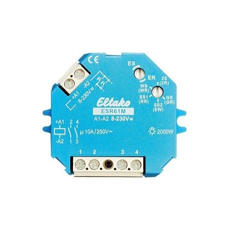 RELÉ DE IMPULSOS AP/UP ESR61M 8 - 230 V/UC ELTAKO 61200301 1 + 1 NO (T) BREAK 10 A 250 V/AC 1 PZA(S)