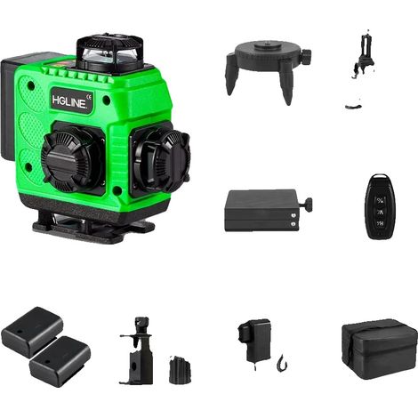 Niveau Laser, Projection 4D, Fonction d'Auto-Nivellement, Ensemble de 2 piles (1/2)
