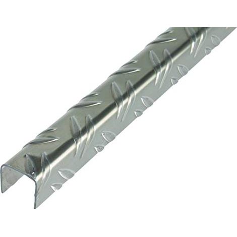 Alberts 468880 Profilo a U, tipo “mandorlato”, alluminio, nudo, 1000 x 23,5 x 23,5 mm (1/2)