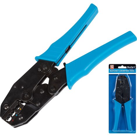 BlueSpot Ratchet Crimper Cable Wire Terminals Electrical Plier Crimping Tool