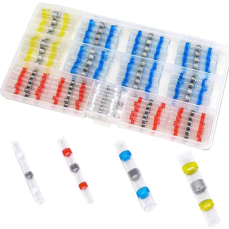 150pcs Joint de Soudure connecteur de Fil isolés, connecteur Electrique thermoretractable connecteurs Bout (1/5)