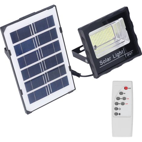 Applique murale solaire 100 LED haute luminosité 50 W étanche pour extérieur, idéale pour jardin, cour ou rue. (1/5)