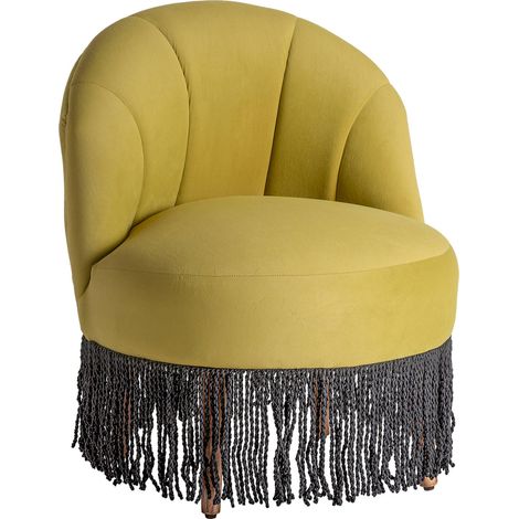 Fauteuil velours vintage pistache Vical - Vert pistache doux velours vintage (1/5)