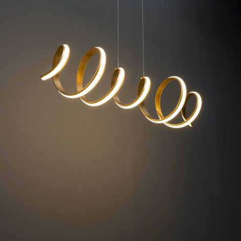 Goldene verdrehte LED Pendelleuchte - Millenium (1/5)