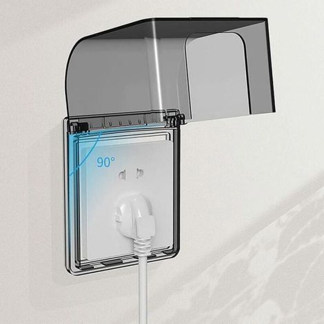 Sortie Couvercle Childproof 86 - Modèle universel - Boîtier de Prise étanche 12.2×10.8×7.3 CM - Prises extérieures étanches pour in (1/4)