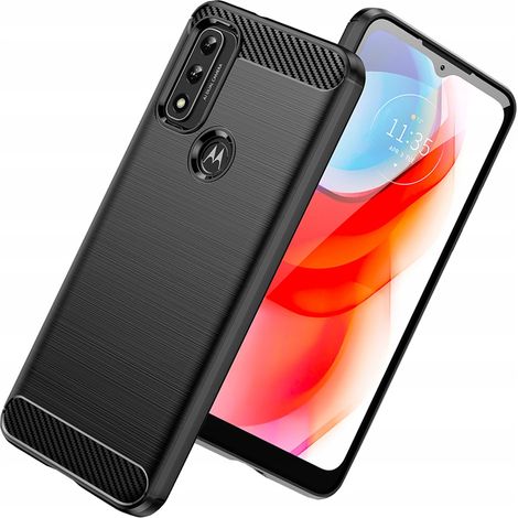 Étui souple Carbon Case noir pour Motorola Moto G Play 2022 (1/5)