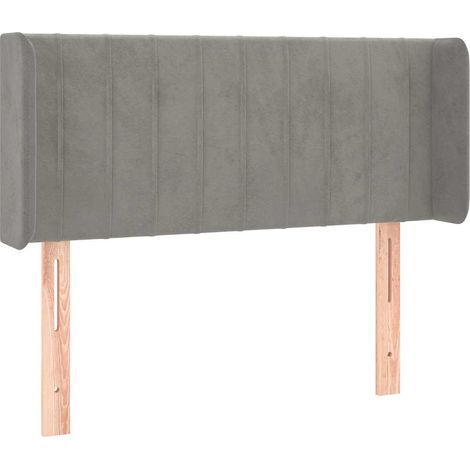 Maison Exclusive - Cabecero de terciopelo gris claro 103x16x78/88 (1/5)