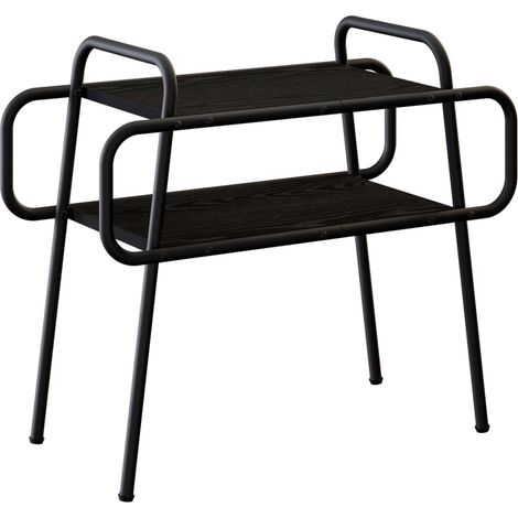 Couchtisch Schwarze Eiche 60 x 30 x 51 cm Holzwerkstoff vidaXL (1/5)