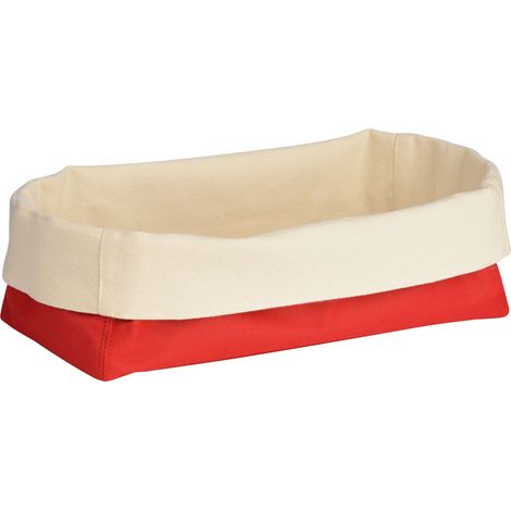 Premier Housewares Red and Cream Oval Bread Basket (1/2)