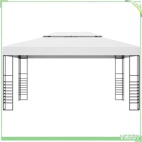 Chapiteau de jardin - FAFEICY - 47956 - 4x3x2,7 m - Blanc - Toit amovible imperméable (1/5)
