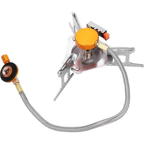 Réchaud de camping portatif 3500W à gaz, pliable pour randonnée et pique-nique, brûleur métal mini, cuiseur extérieur compact (1/5)