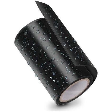 (10cm x 150cm) Bande imperméable noire Ultra Fort pour reparation des piscines et des tuyaux (bande de réparation d'urgence/bande d'étanchéité auto-adhésive pour l'étanchéité sous l'eau) (1/5)