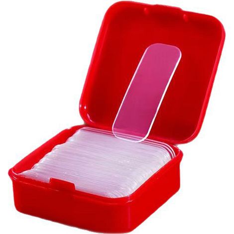 Nano-Doppelklebepflaster, selbstklebend, transparent, rückstandsfrei, 60 Stück (1/5)