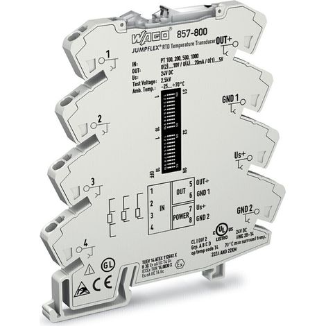 WAGO Konfigurierbarer Temperaturmessumformer für Pt-Sensoren und Widerstände 857-800 (1/5)