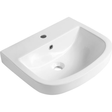 VIBRANT lavabo en céramique 51x42cm, blanc (1/3)