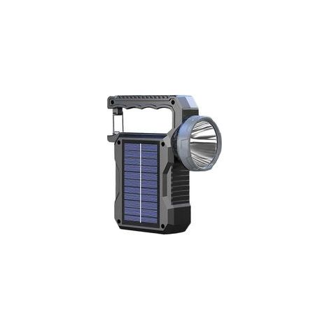 Lampe torche solaire rechargeable par USB, en ABS, idéale pour le camping et la maison. (1/4)