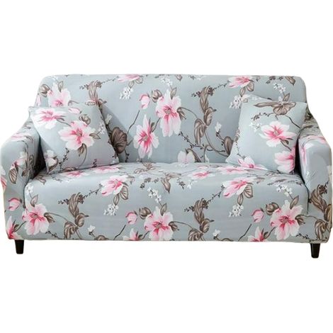 Housse de canapé élastique 1 et 2 3 4 places motif floral extensible (1/5)