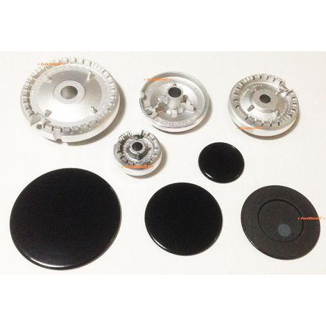 CANDY HOOVER SPARTIFIAMMA + BRUCIATORI CUCINA GAS NERO LUCIDO 4 FUOCHI B 2714 (1/2)