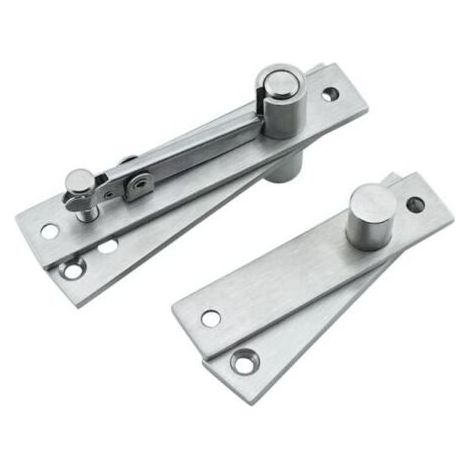 Charnière de porte, rotation à 360 degrés, charnières à axe de porte cachées, charnière de porte à pivot cachée, charnière à pivot pour portes en bois, acier inoxydable pour armoires, penderi (1/4)