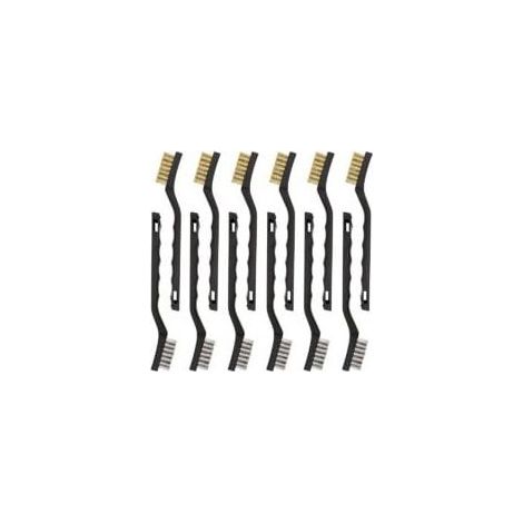 Lot de 12 Mini Brosses Métalliques en Acier Inoxydable Brosse pour Nettoyage en Laiton pour Nettoyer Frottement et Rouille des Scories de Soudage (1/5)