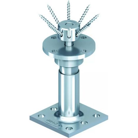 Pied de poteau Herakulix XS30 réglable - SIHGA - 100 x 100 mm