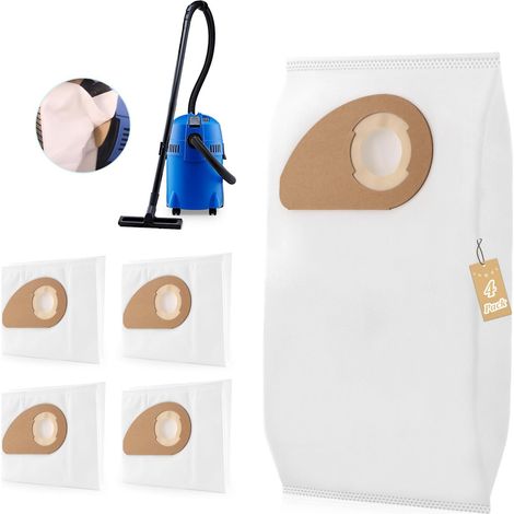4 Pièces Sacs à Poussière pour Nilfisk Buddy II 12 Buddy II 18 Buddy II 12L Buddy II 18L INOX Sacs à Poussière de Rechange Aspirateur Accessoires (1/5)